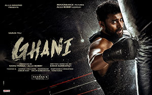 Official poster of Tamil action movie, `Ghani` directed by Kiran Korrapati